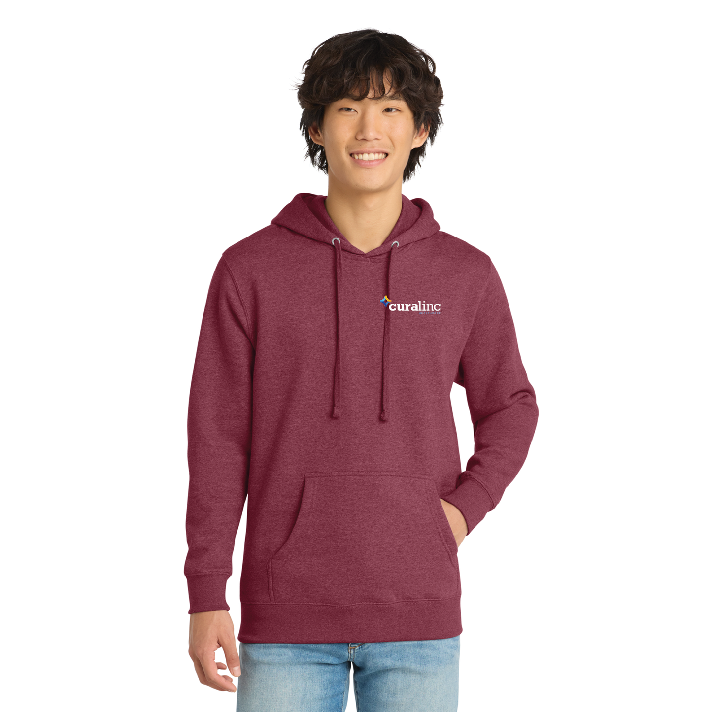 District® V.I.T.™ Fleece Hoodie (Unisex) - Heathered Cardinal