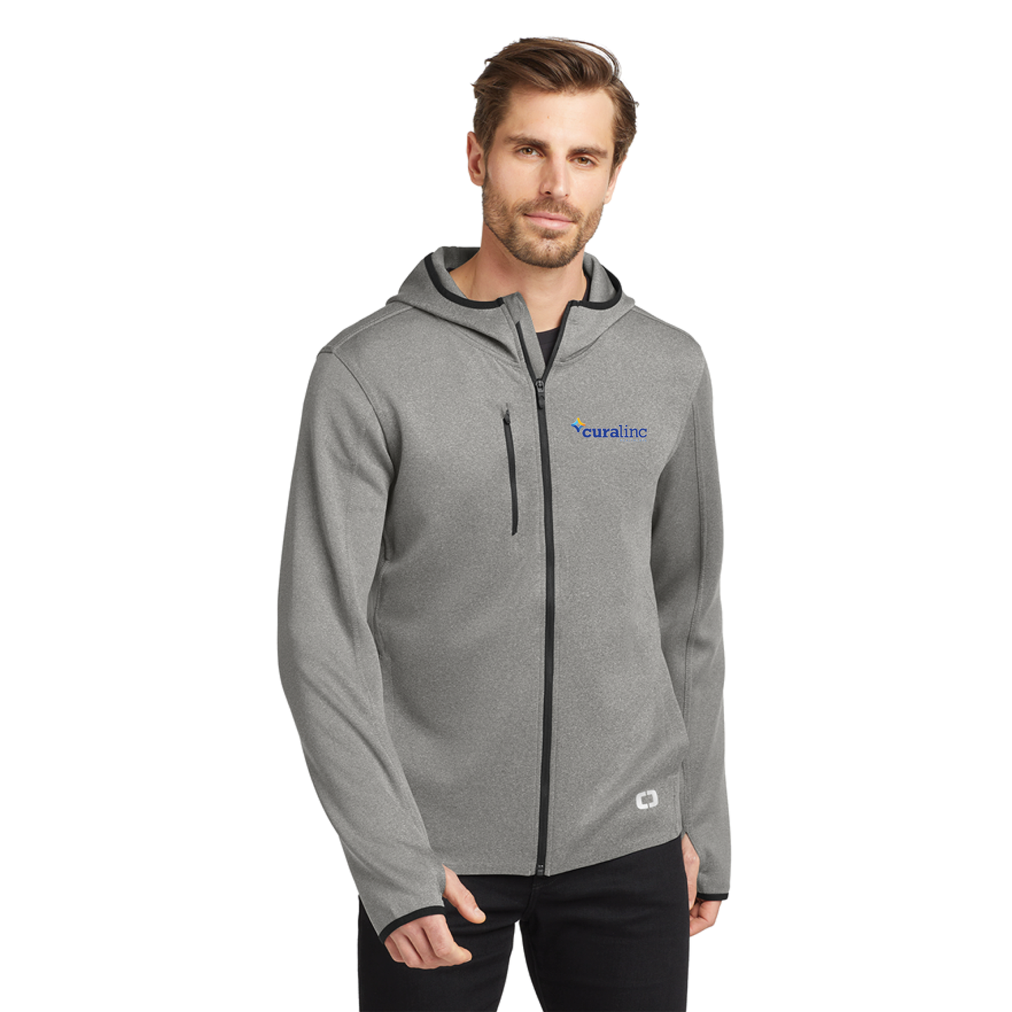 OGIO® Stealth Full-Zip Jacket (Mens) - Heather Grey