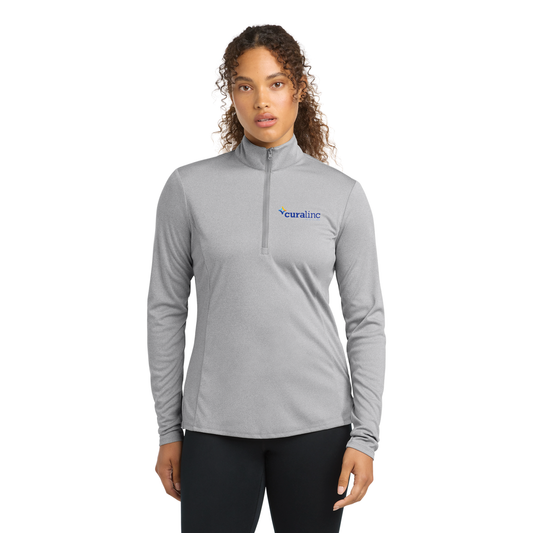 Sport-Tek® Women's Endeavor 1/2-Zip Pullover - Light Grey Heather